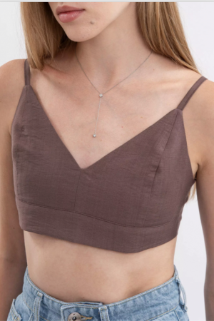 Кроп-топ з віскози Мокко