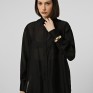 Чорна oversize сорочка з тенселу 