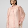 Рожева oversize сорочка з тенселу