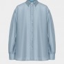 Блакитна oversize сорочка з тенселу 