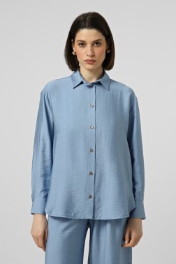 Барвінкова сорочка з віскози 
