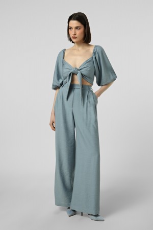  Палаццо з віскозної тканини Аквамарин