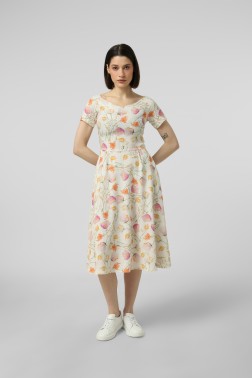 Сукня з вирізом човником Тюльпани