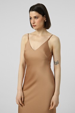   Кремова сукня slip dress з віскози