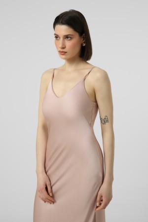  Пудрова сукня slip dress з віскози