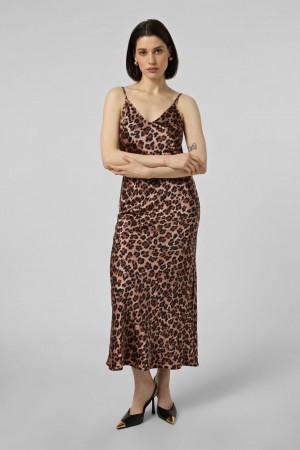 Леопардова сукня slip dress 