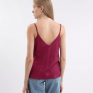 Топ на бретелях з віскози Бургунді