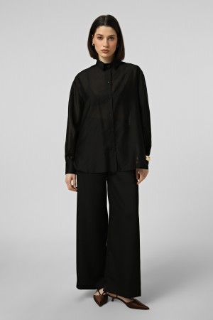 Чорні slip штани на резинці