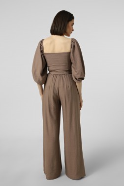  Палаццо з віскозної тканини Какао
