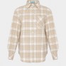 Бавовняна сорочка в бежеву клітинку