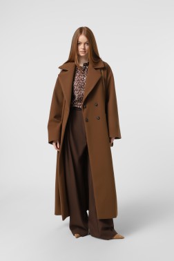 Кашемірове карамельне пальто