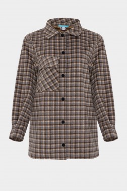 Шоколадна картата сорочка 