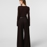 Шоколадні палаццо з костюмної тканини з вовною 