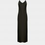 Чорна сукня slip dress із щільного сатину з віскозою