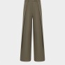 Хакі палаццо з костюмної тканини з вовною