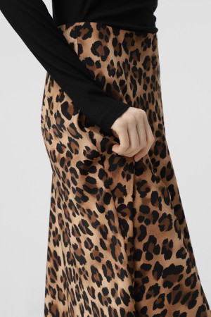 Леопардова slip спідниця
