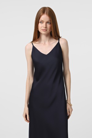 Сливова сукня slip dress із щільного сатину з віскозою