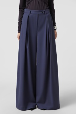 Сливові палаццо з костюмної тканини з віскозою