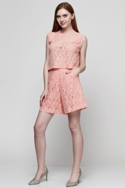 Комплект з шортами з мережива