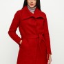 Красное  пальто из мохера