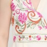 Длинное платье с вышивкой Розовый Цветок