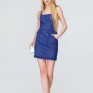 Сукня міні із шиття синього кольору