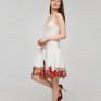 Белое платье-комбинезон с вышивкой Пионы